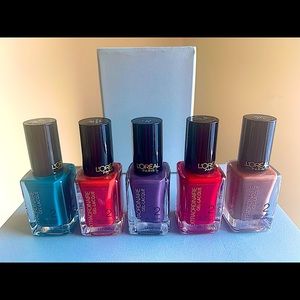 L’ORÉAL EXTRAORDINAIRE GEL LACQUE POLISH 1-2-3–NEW!—-(5 PIECE BUNDLE)